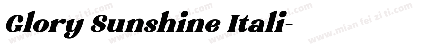 Glory Sunshine Itali字体转换